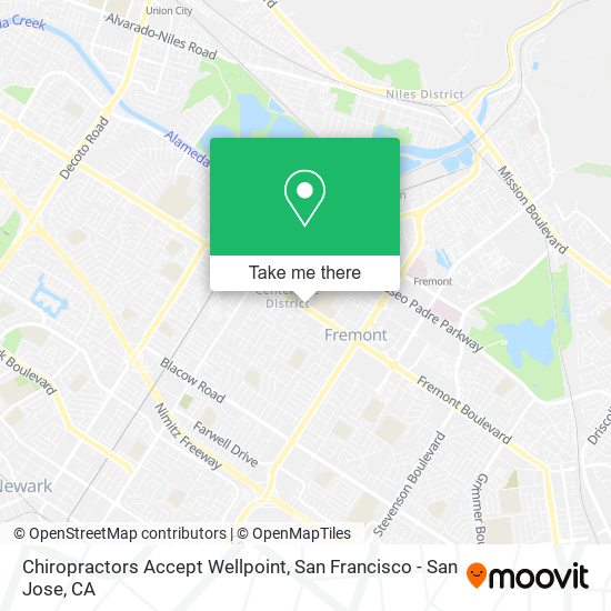 Mapa de Chiropractors Accept Wellpoint