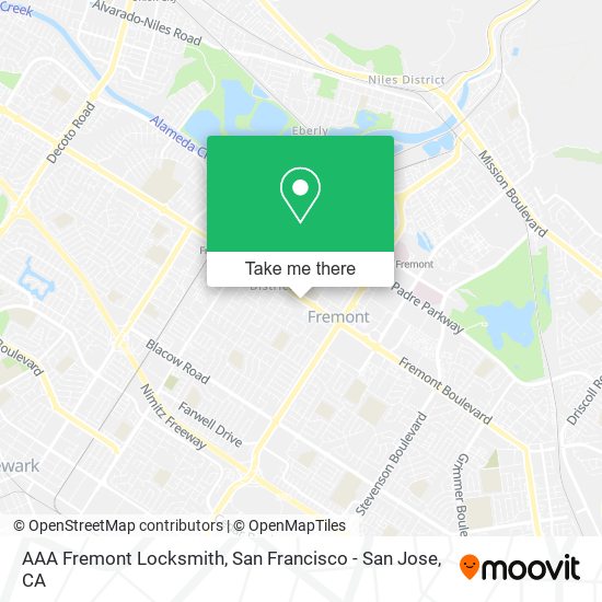 Mapa de AAA Fremont Locksmith