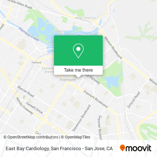 East Bay Cardiology map