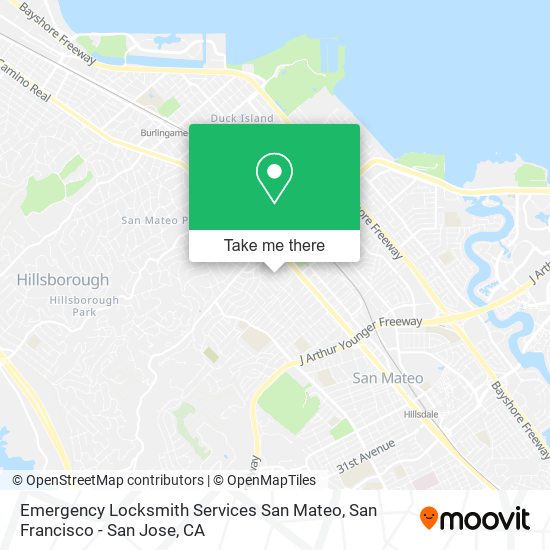 Mapa de Emergency Locksmith Services San Mateo