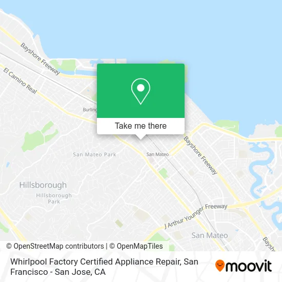 Whirlpool Factory Certified Appliance Repair map