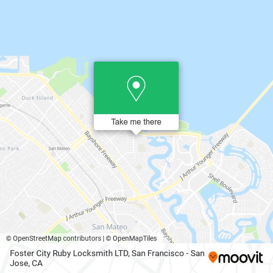 Mapa de Foster City Ruby Locksmith LTD