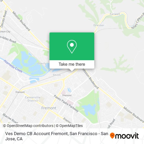 Ves Demo CB Account Fremont map