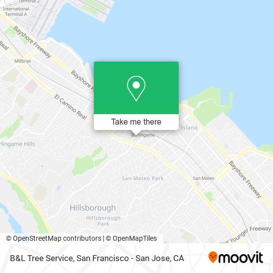 Mapa de B&L Tree Service
