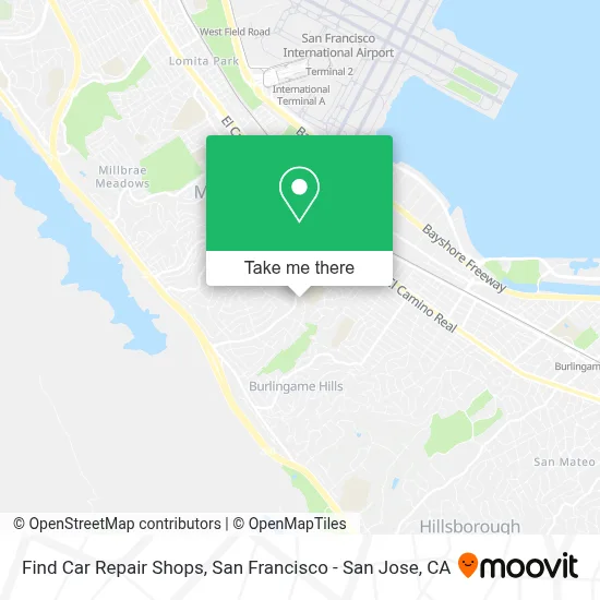 Find Car Repair Shops map