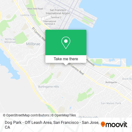 Dog Park - Off Leash Area map