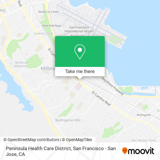 Peninsula Health Care District map
