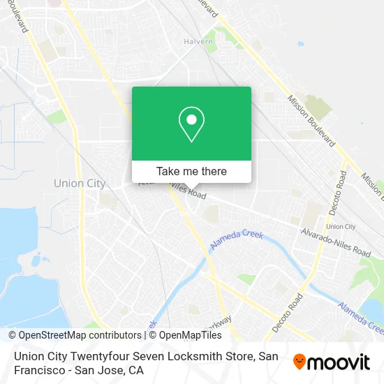 Union City Twentyfour Seven Locksmith Store map