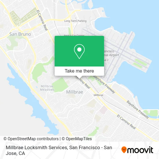 Millbrae Locksmith Services map