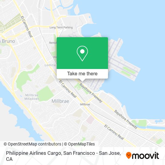 Mapa de Philippine Airlines Cargo
