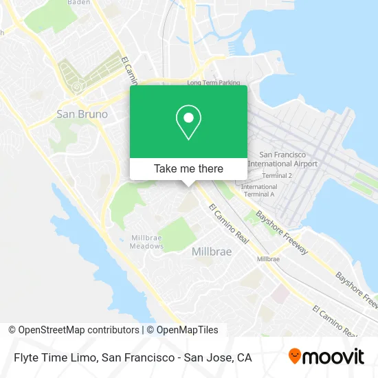 Flyte Time Limo map