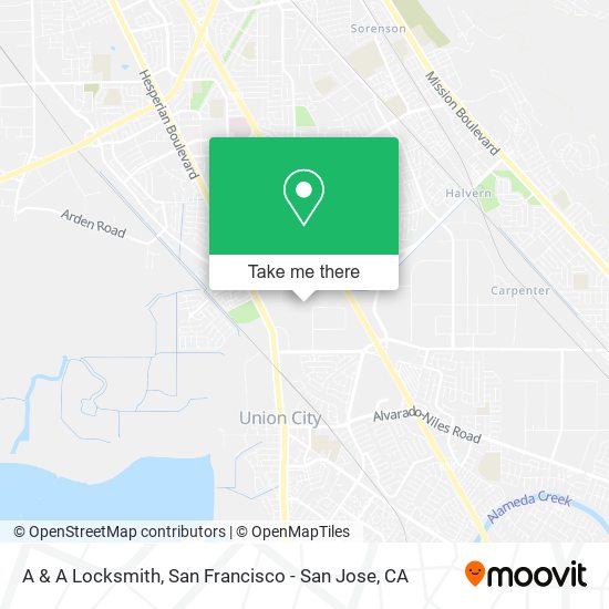 Mapa de A & A Locksmith