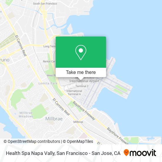 Health Spa Napa Vally map