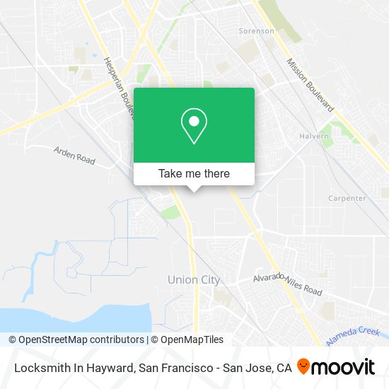 Locksmith In Hayward map