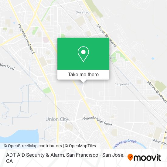 Mapa de ADT A D Security & Alarm