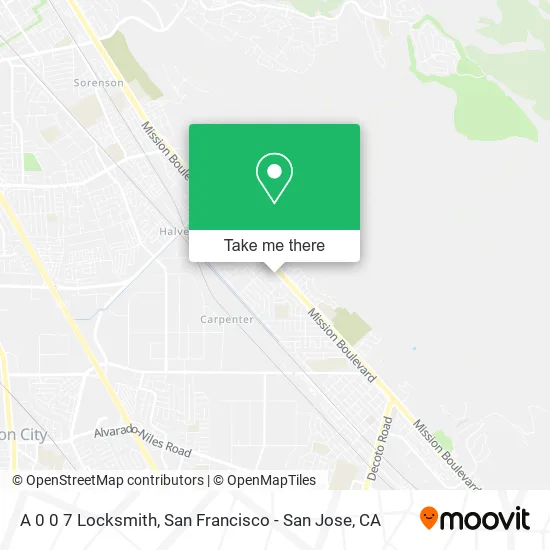 Mapa de A 0 0 7 Locksmith