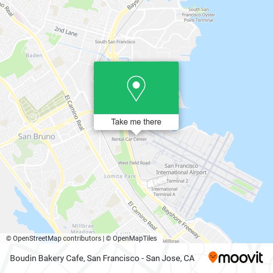 Mapa de Boudin Bakery Cafe