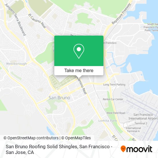 San Bruno Roofing Solid Shingles map