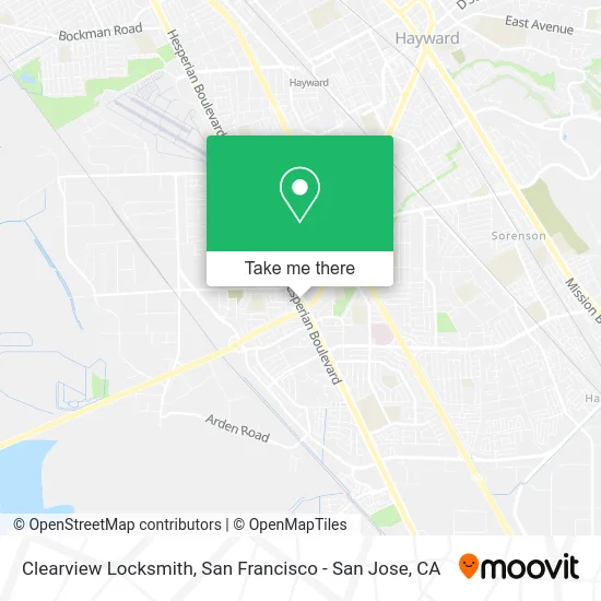 Clearview Locksmith map