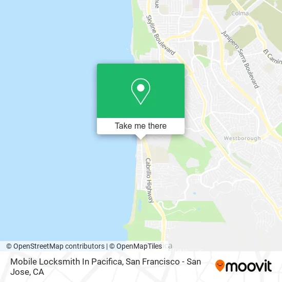 Mapa de Mobile Locksmith In Pacifica