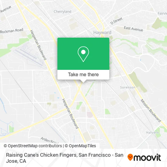 Raising Cane's Chicken Fingers map