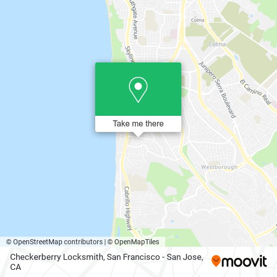 Checkerberry Locksmith map