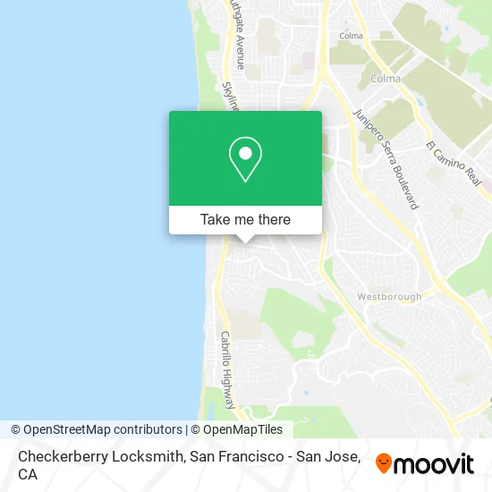 Mapa de Checkerberry Locksmith