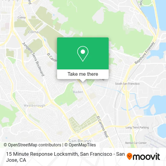 15 Minute Response Locksmith map