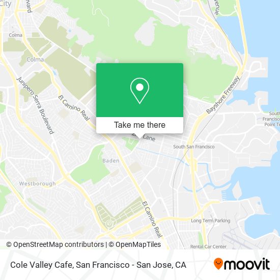 Mapa de Cole Valley Cafe
