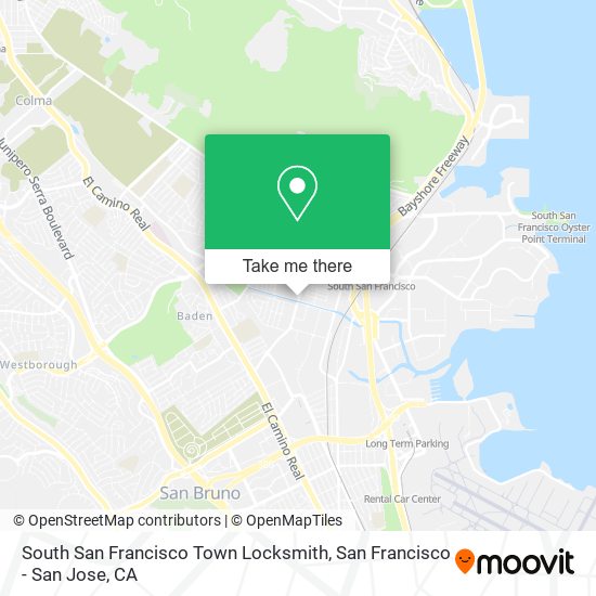 Mapa de South San Francisco Town Locksmith