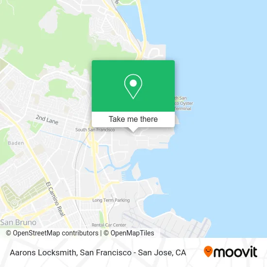 Aarons Locksmith map