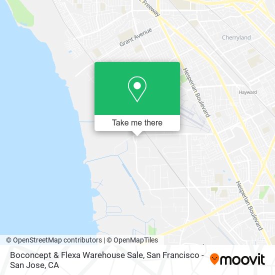Boconcept & Flexa Warehouse Sale map