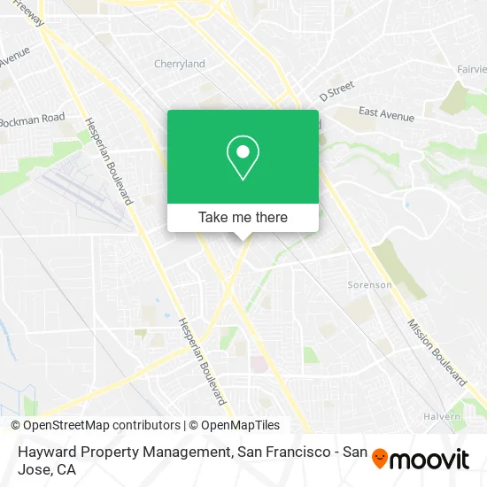 Hayward Property Management map