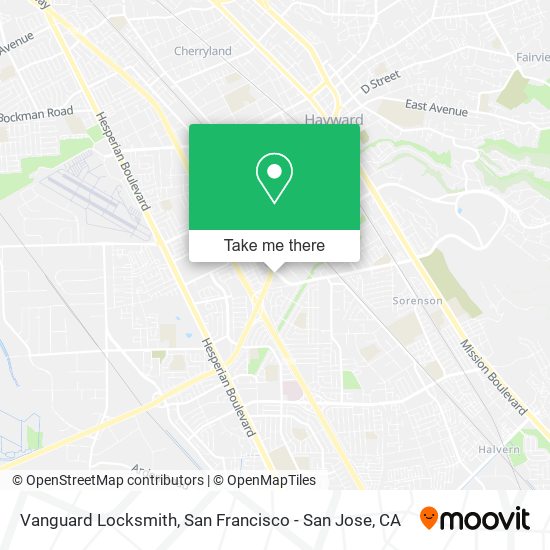 Vanguard Locksmith map