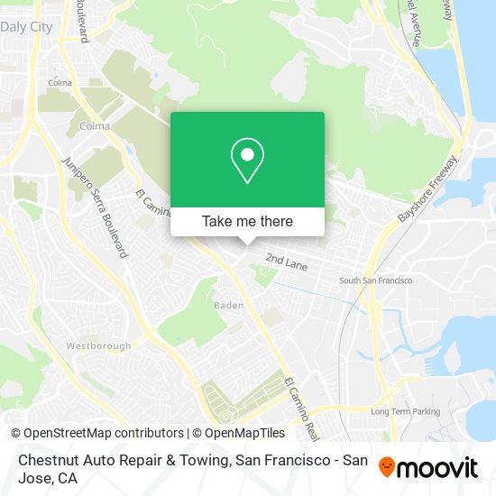 Chestnut Auto Repair & Towing map