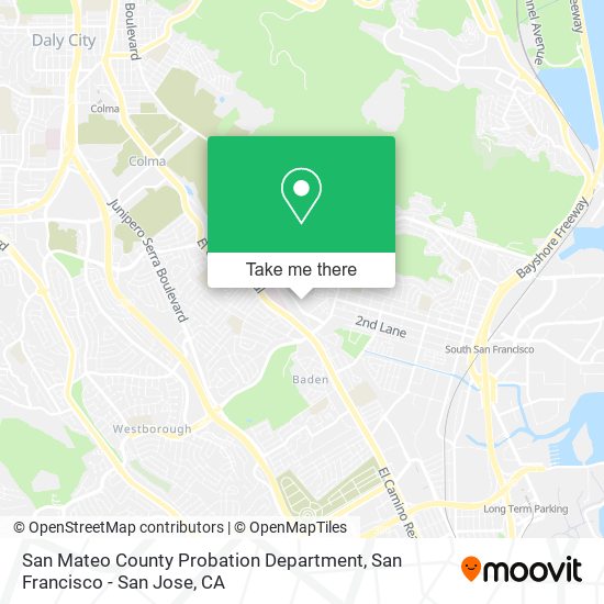 Mapa de San Mateo County Probation Department
