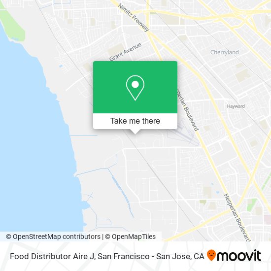 Mapa de Food Distributor Aire J