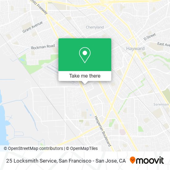 25 Locksmith Service map