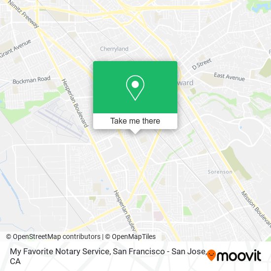 Mapa de My Favorite Notary Service