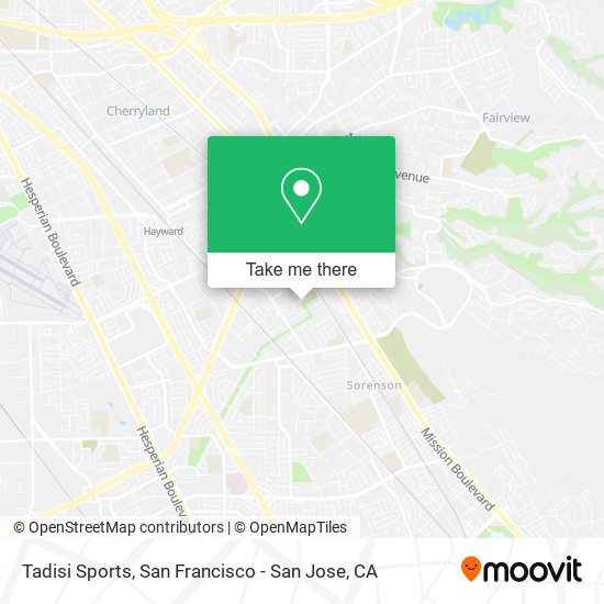 Mapa de Tadisi Sports