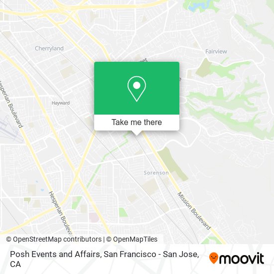 Posh Events and Affairs map