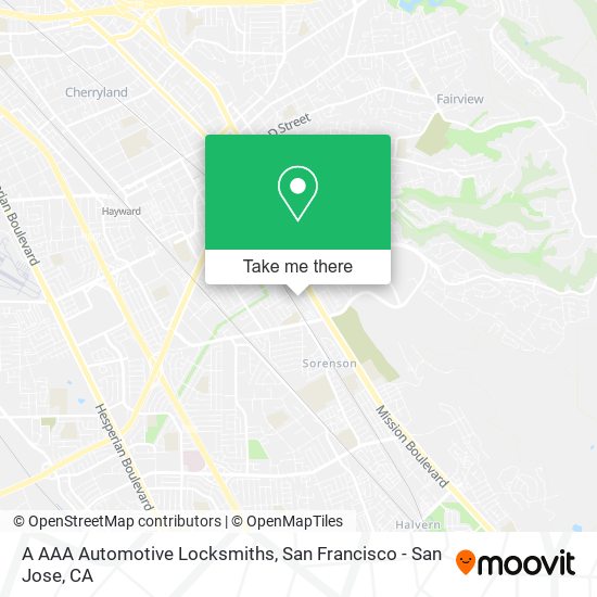A AAA Automotive Locksmiths map