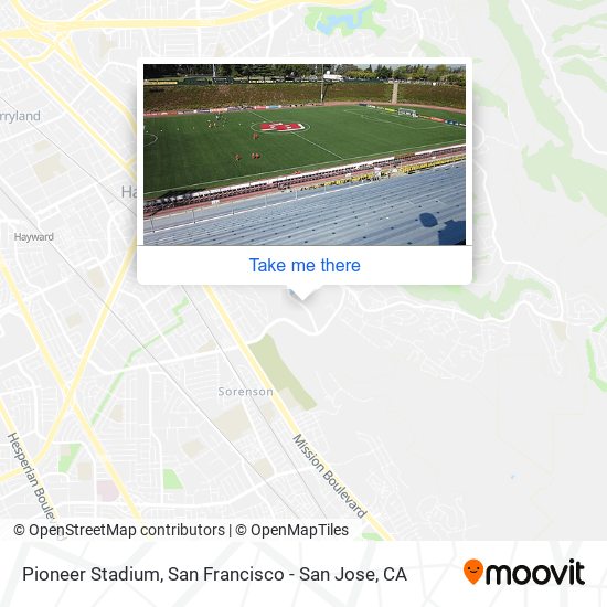 Pioneer Stadium map