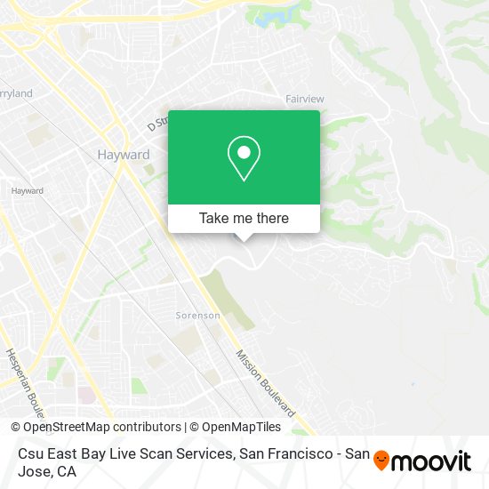 Mapa de Csu East Bay Live Scan Services