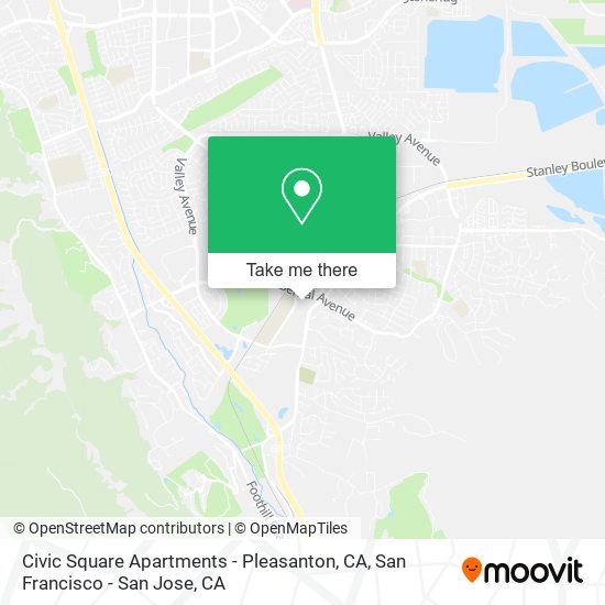 Civic Square Apartments - Pleasanton, CA map