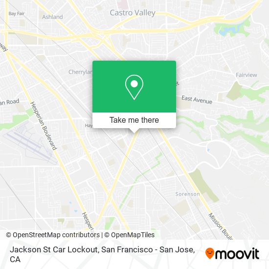 Jackson St Car Lockout map
