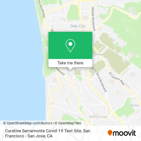 Curative Serramonte Covid-19 Test Site map