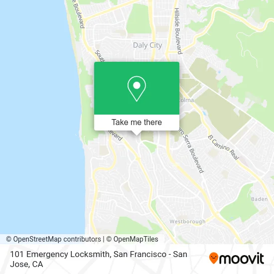 101 Emergency Locksmith map