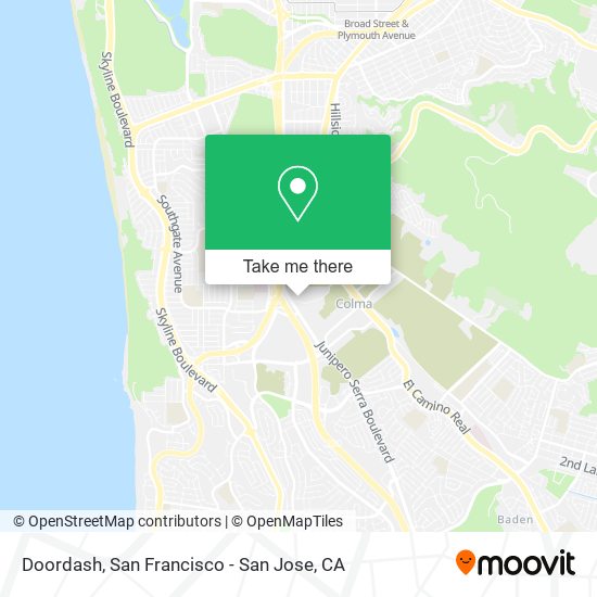 Mapa de Doordash