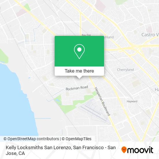 Kelly Locksmiths San Lorenzo map